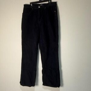 RE/DONE Black Corduroy Pants Size 28 High Waist Straight Leg Casual